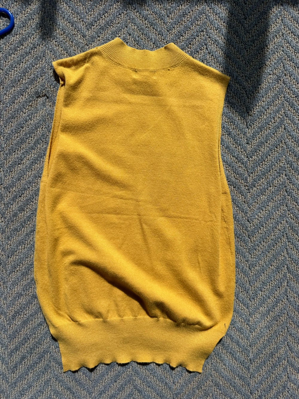 LA MIEL Mustard Yellow Sleeveless Knit Tank Top